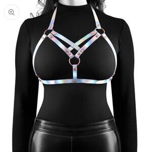 🦋B2G1🦋NS NOVELTIES Cosmo Vinyl Chest Harness VAMP | Multiple Sizes |